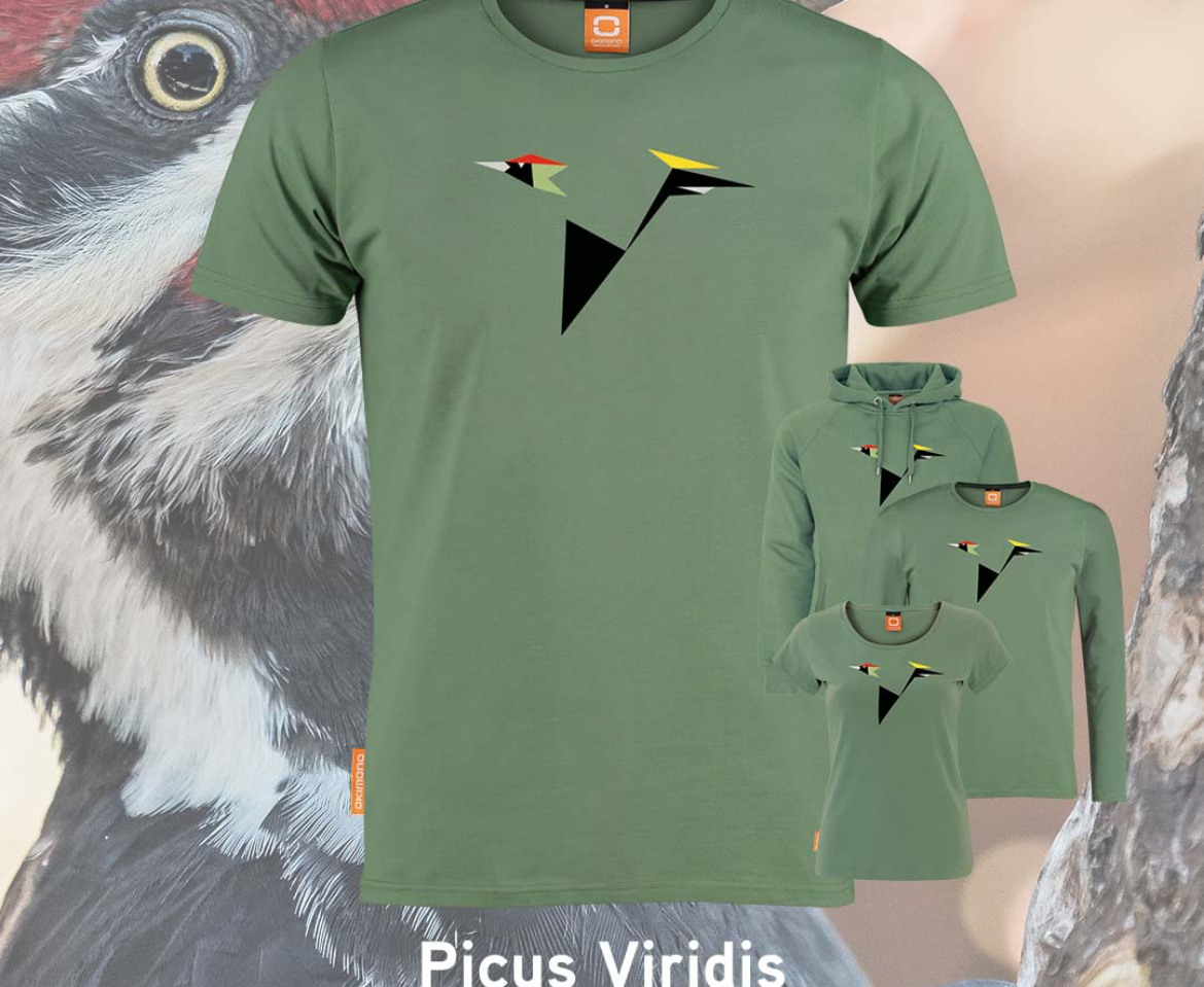 T-shirt Okimono Picus viridis