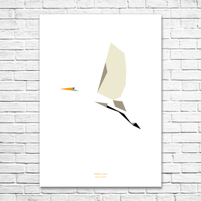 Ardea alba A1 poster