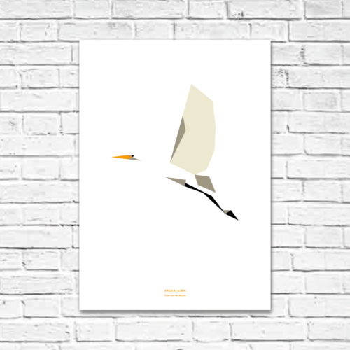 Ardea alba A2 poster