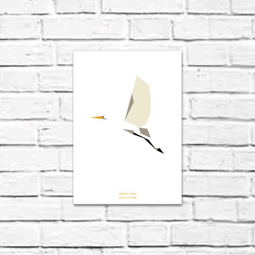Ardea alba A4 poster