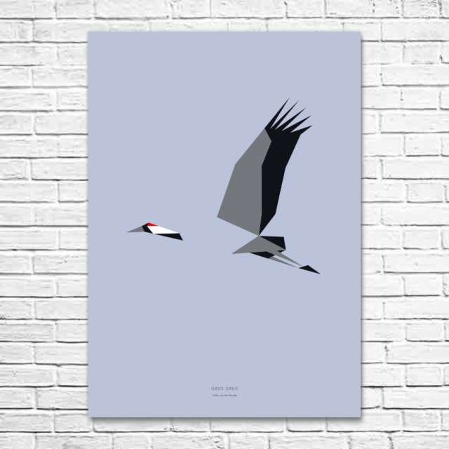 Grus grus A1 poster
