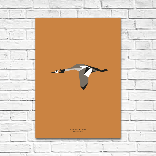 Podiceps cristatus A2 poster