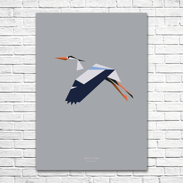 Ardea cinerea A1 poster