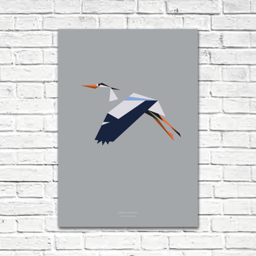 Ardea cinerea A2 poster