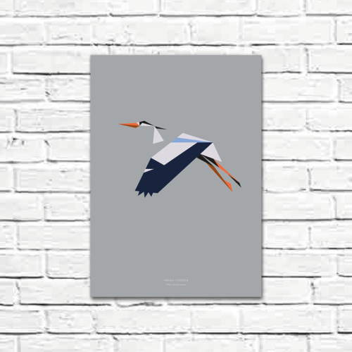 Ardea cinerea A3 poster