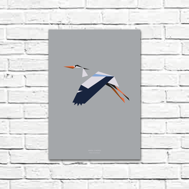 Ardea cinerea A3 poster