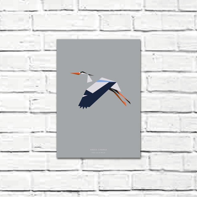 Ardea cinerea A4 poster