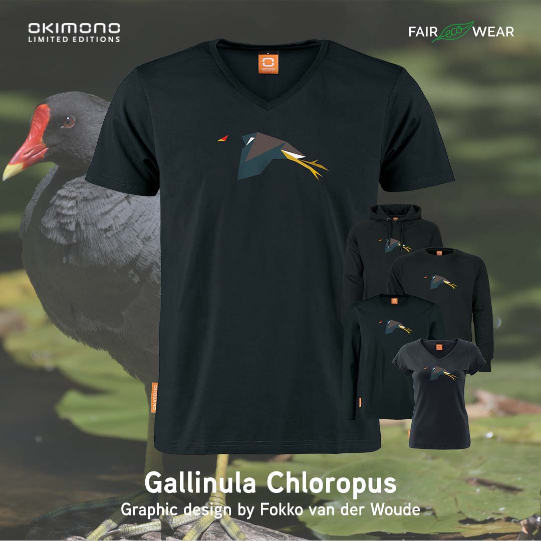 T-shirt Okimono Gallinula chloropus