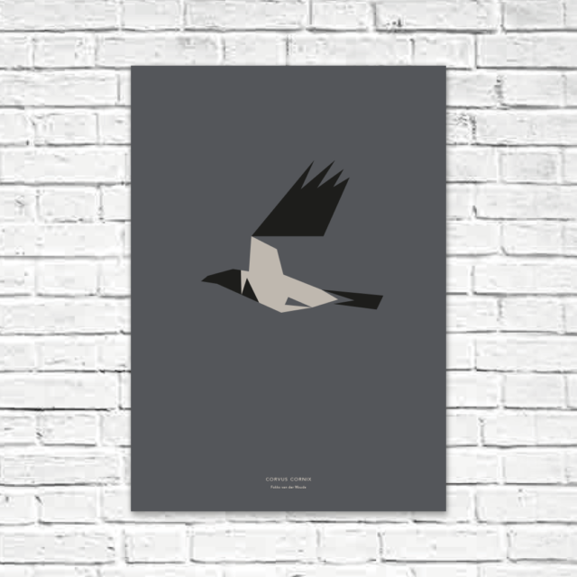 Corvus cornix A2 poster