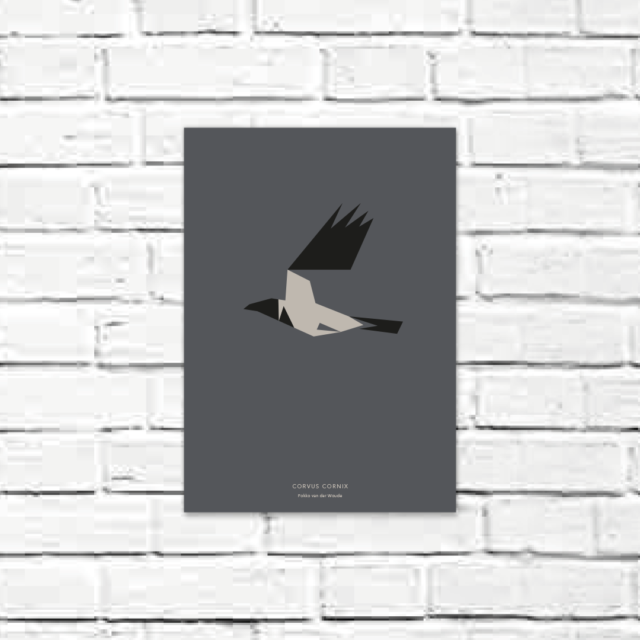 Corvus cornix A4 poster