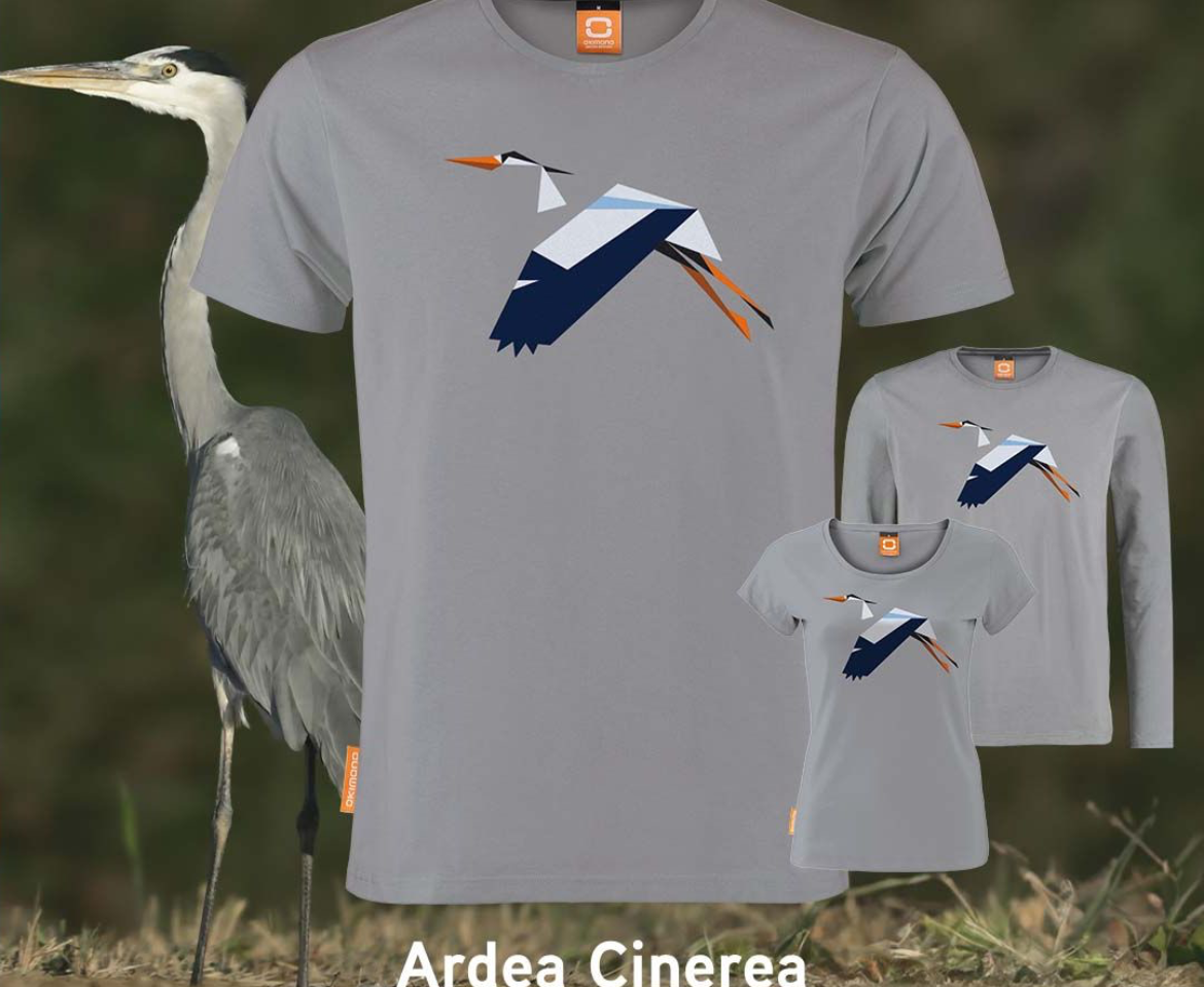 T-shirt Okimono Ardea cinerea
