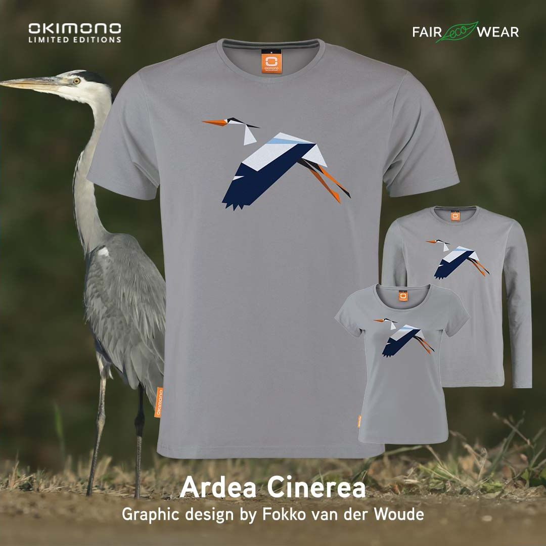 T-shirt Okimono Ardea cinerea