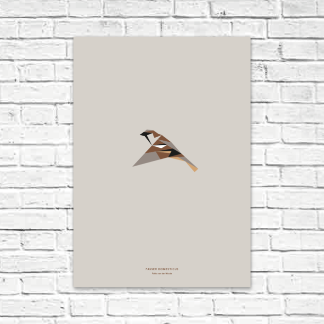 Passer domesticus A2 poster