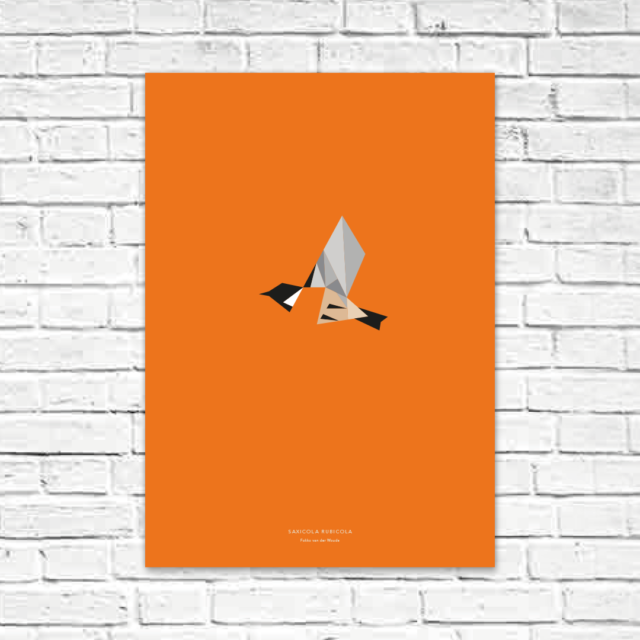 Saxicola rubicola A2 poster
