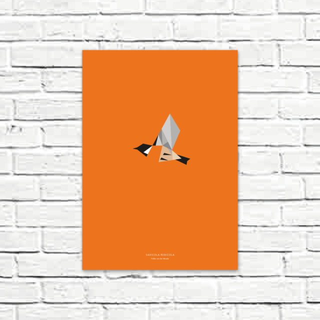 Saxicola rubicola A3 poster