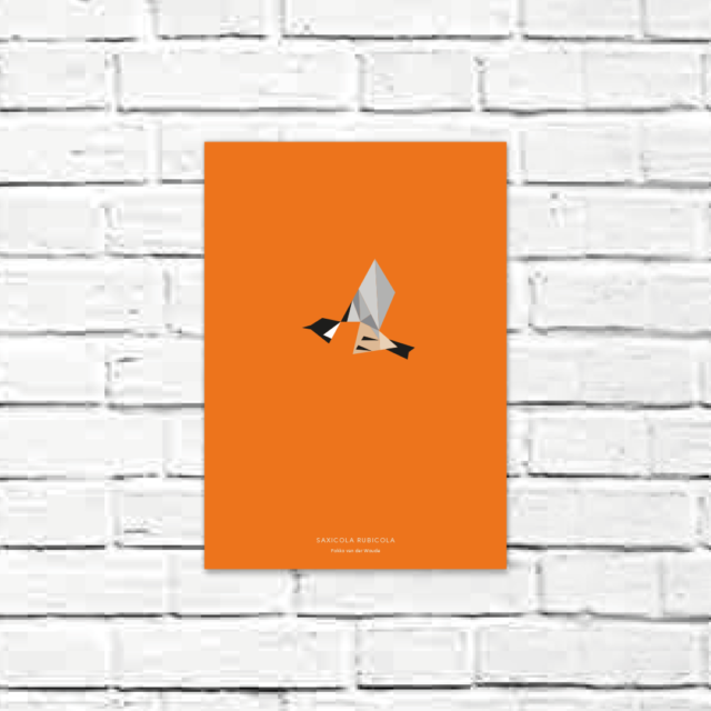 Saxicola rubicola A4 poster