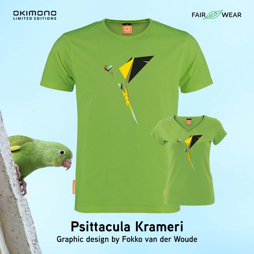 T-shirt Okimono Psittacula krameri