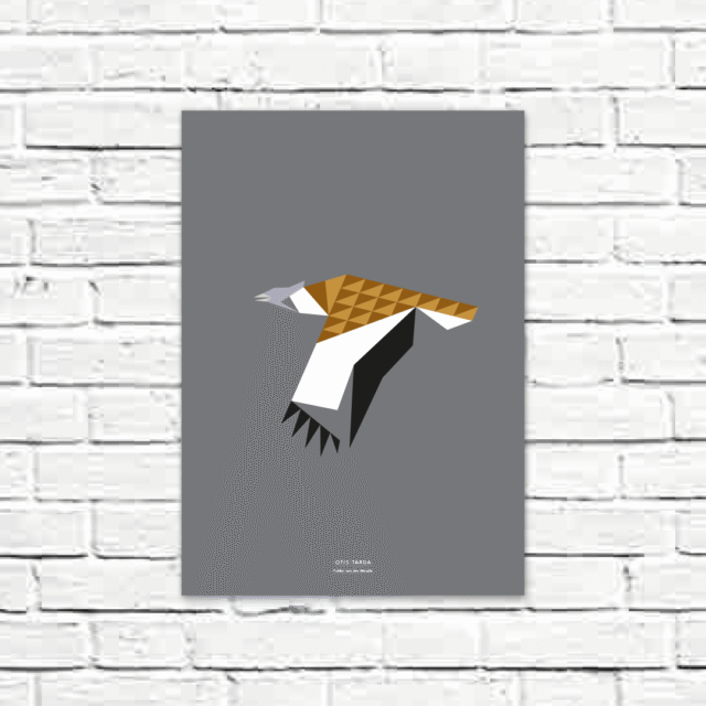 Otis tarda A3 poster