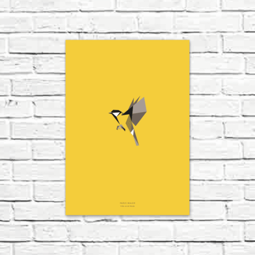 Parus major A3 poster