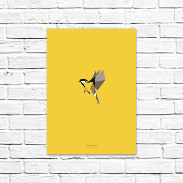 Parus major A3 poster